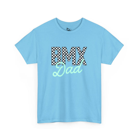 Checkered BMX Dad Light Colored Tee - Tiffany Lettering