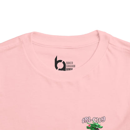 Toddler Tee — 'Tri-City Baby' Floral Graphic Kids Shirt