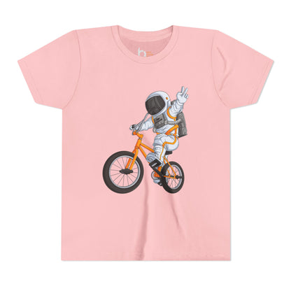 Outer Space BMX Kids Tee - Orange Graphic