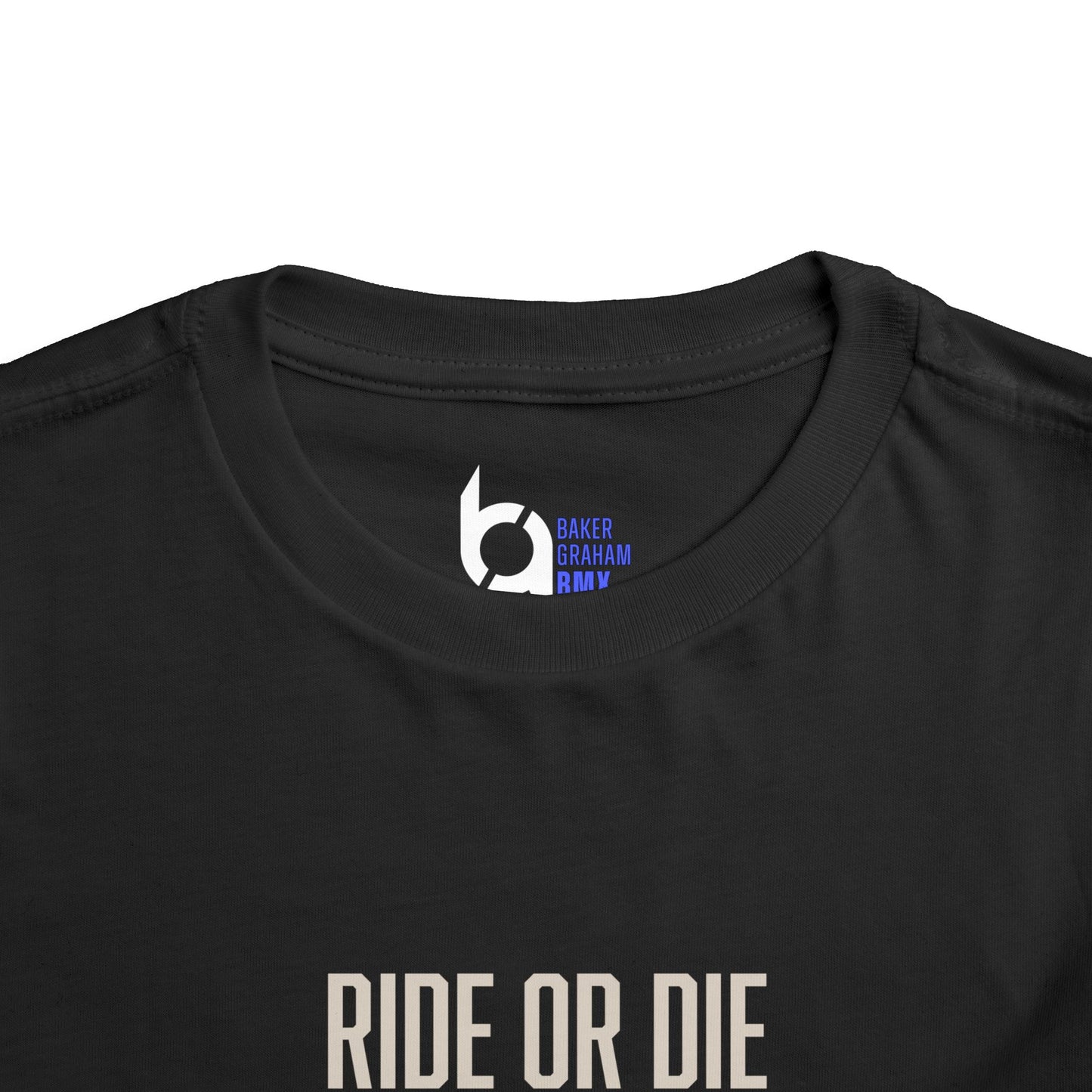 "Ride or Die" Toddler Tee - Blue Graphic