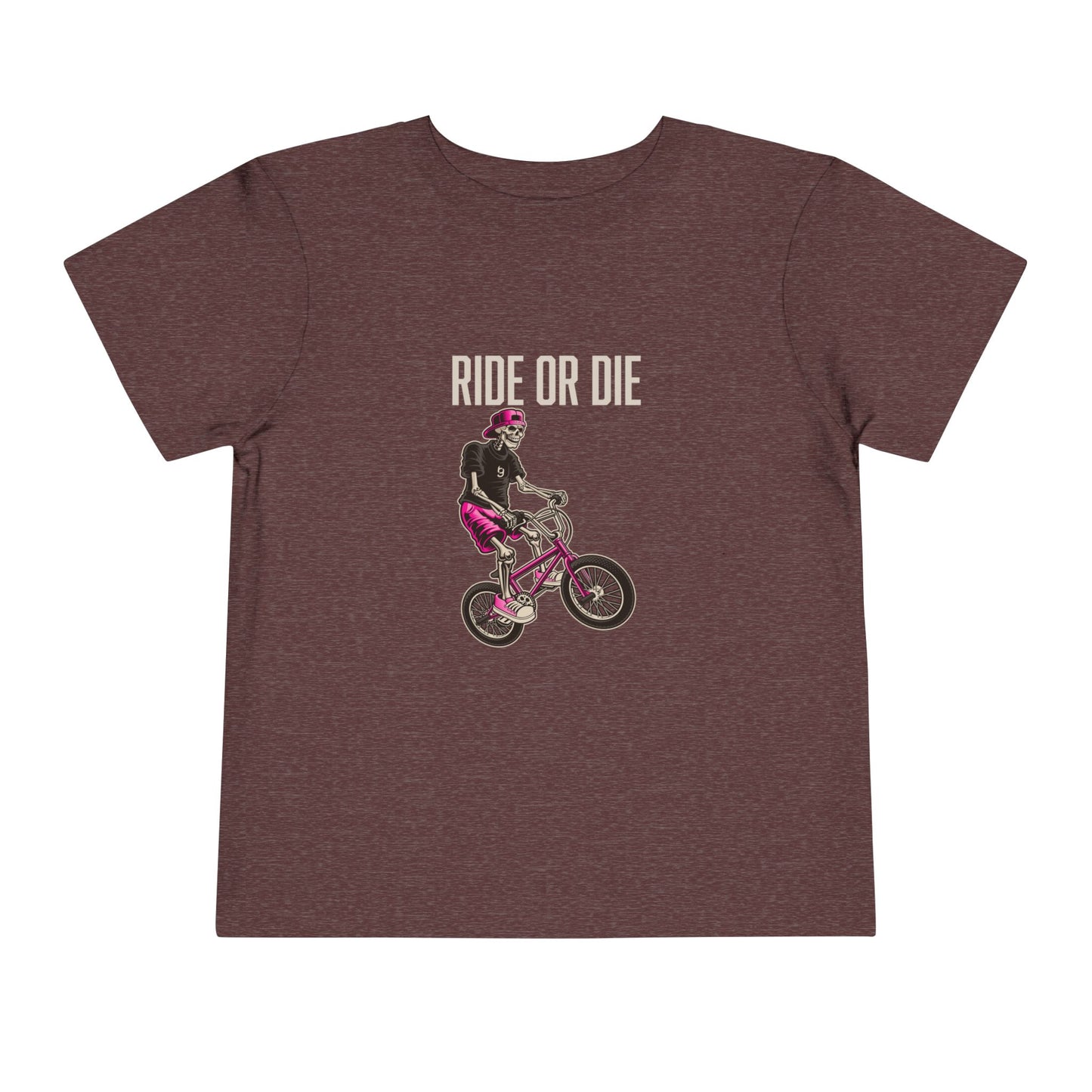 "Ride or Die" Toddler Tee - Pink Graphic