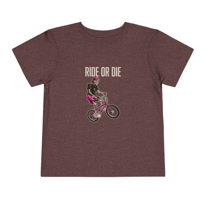 "Ride or Die" Toddler Tee - Pink Graphic
