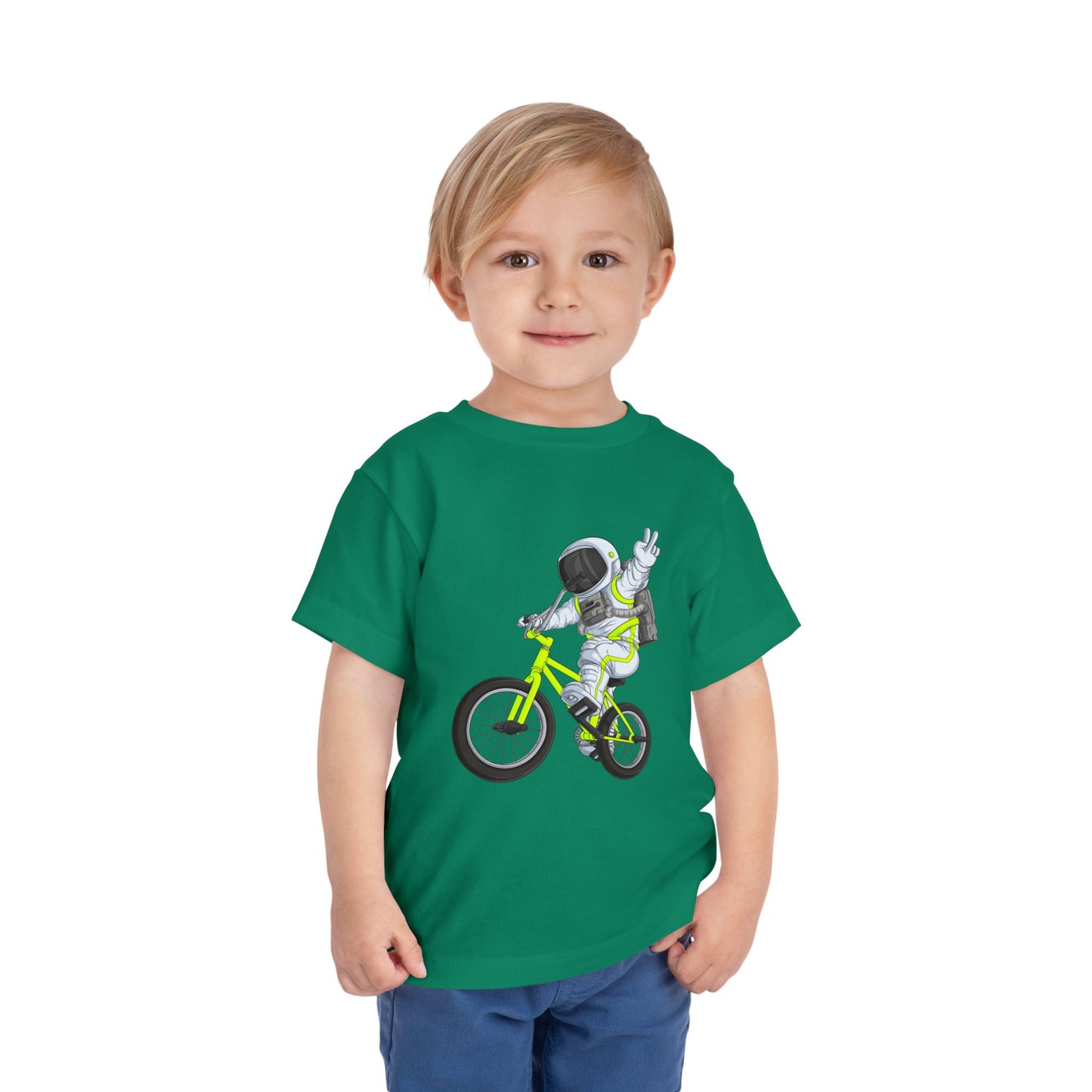Outer Space BMX Toddler Tee - Chartreuse Graphic