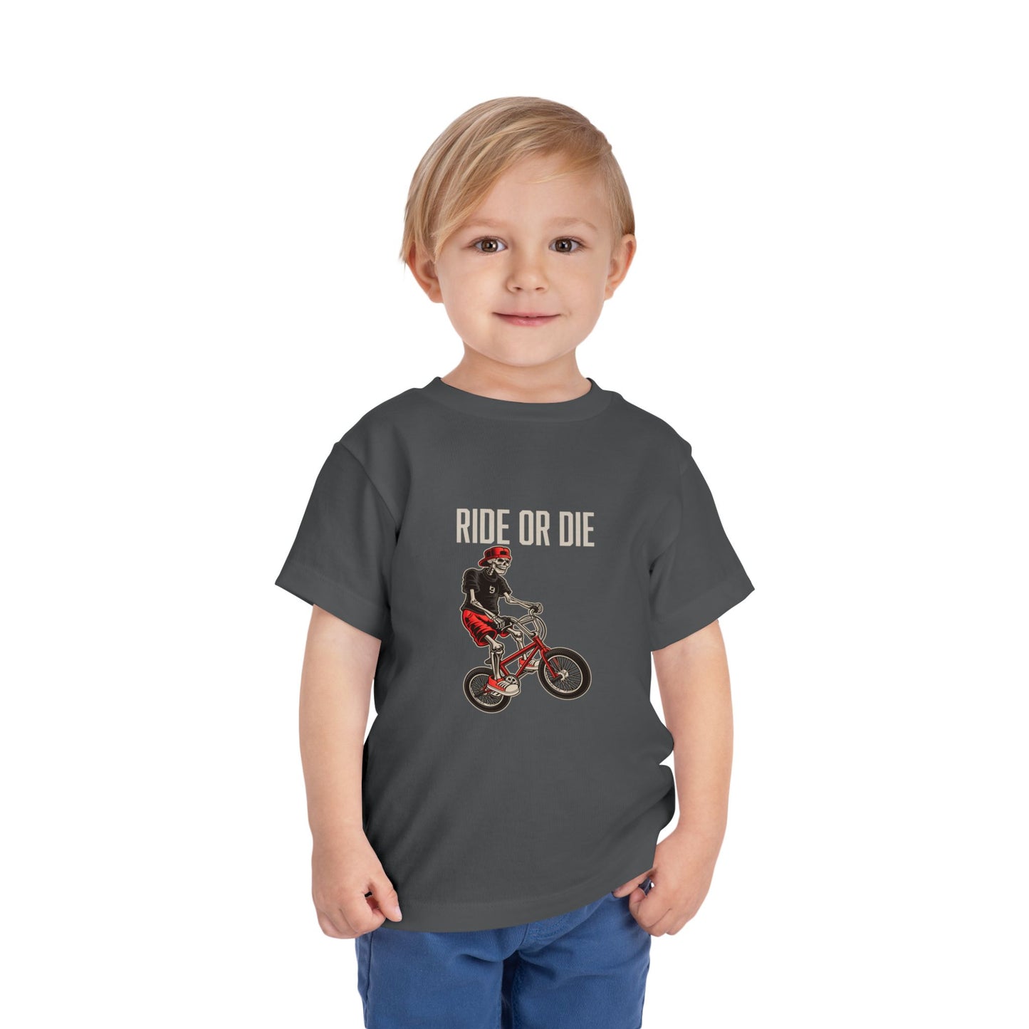 "Ride or Die" Toddler Tee - Red Graphic