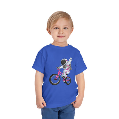 Outer Space BMX Toddler Tee - Pink Graphic
