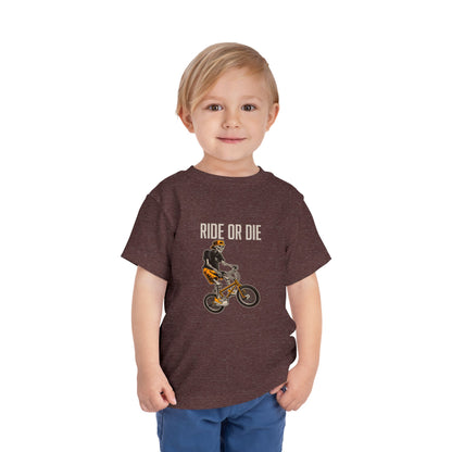 "Ride or Die" Toddler Tee - Orange Graphic