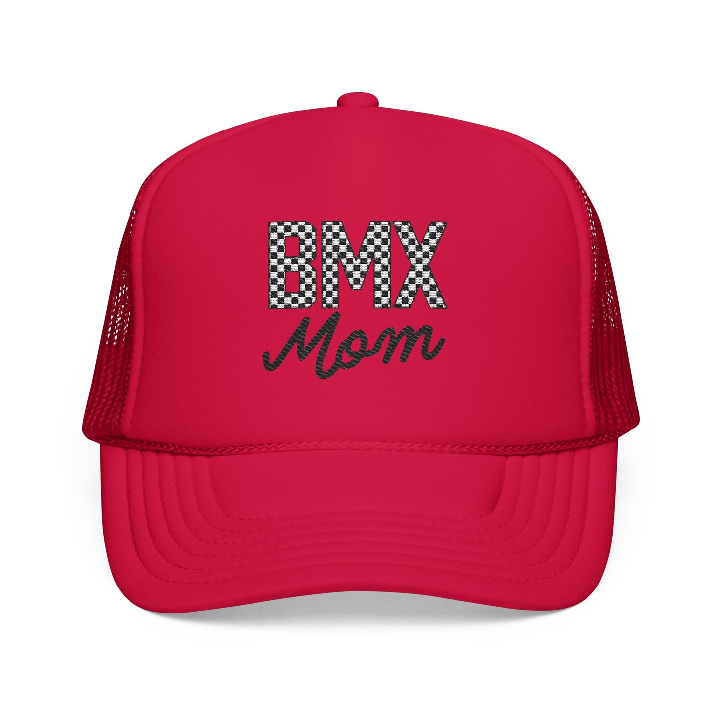 Checkered BMX Mom Foam Trucker Hat