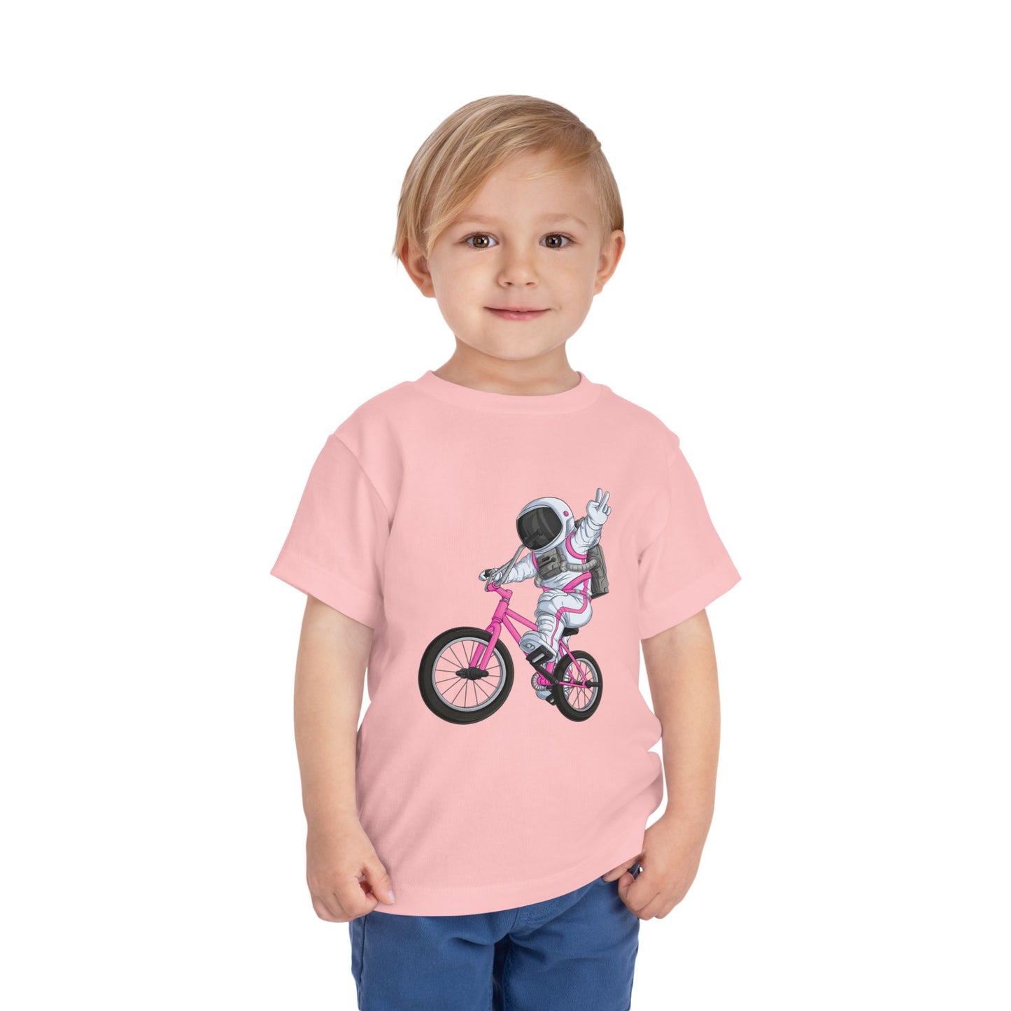 Outer Space BMX Toddler Tee - Pink Graphic