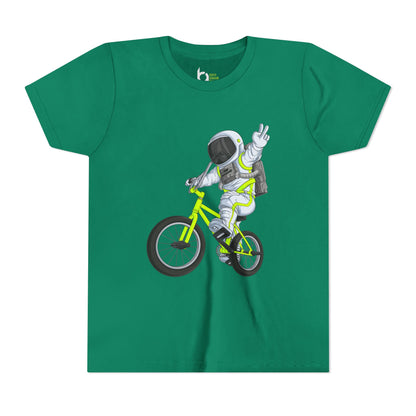 Outer Space BMX Kids Tee - Chartreuse Graphic
