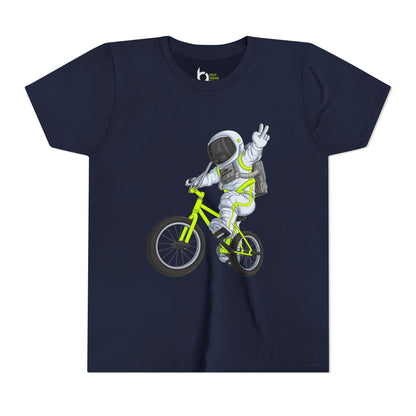 Outer Space BMX Kids Tee - Chartreuse Graphic