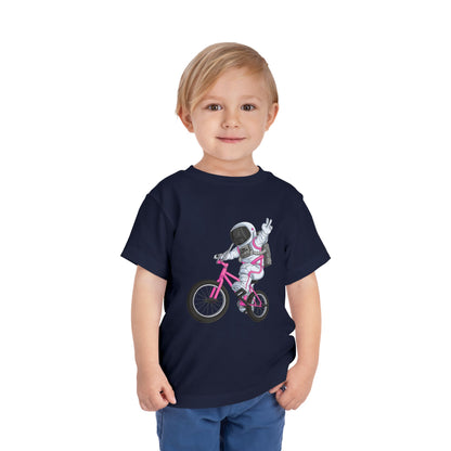 Outer Space BMX Toddler Tee - Pink Graphic