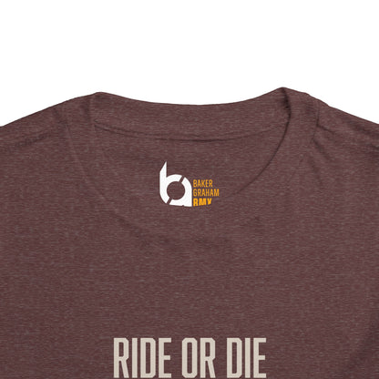 "Ride or Die" Toddler Tee - Orange Graphic
