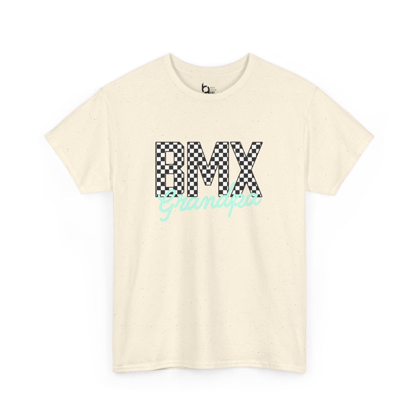 Checkered BMX Grandpa Light Colored Tee - Tiffany Lettering