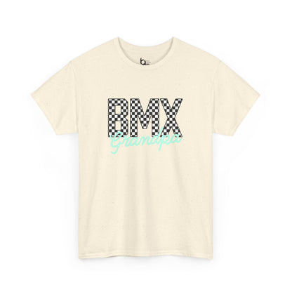 Checkered BMX Grandpa Light Colored Tee - Tiffany Lettering