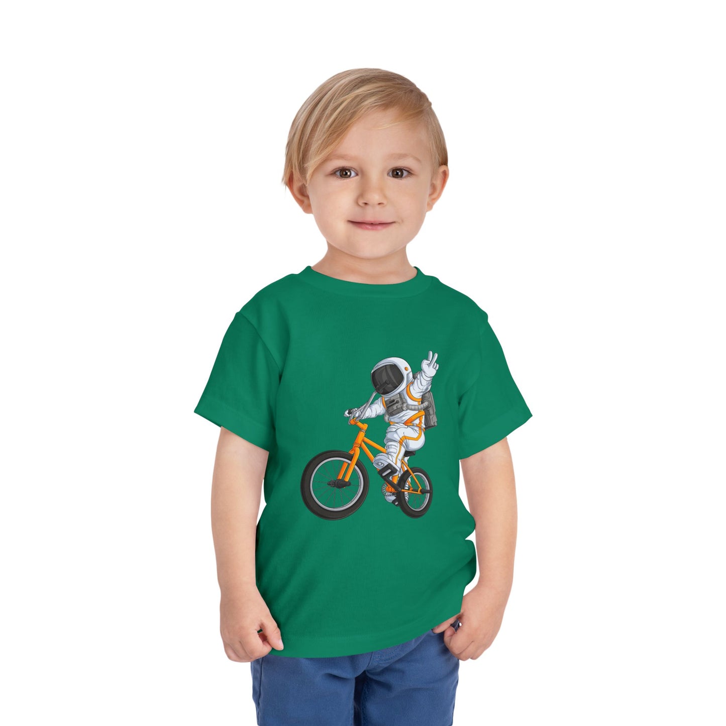 Outer Space BMX Toddler Tee - Orange Graphic