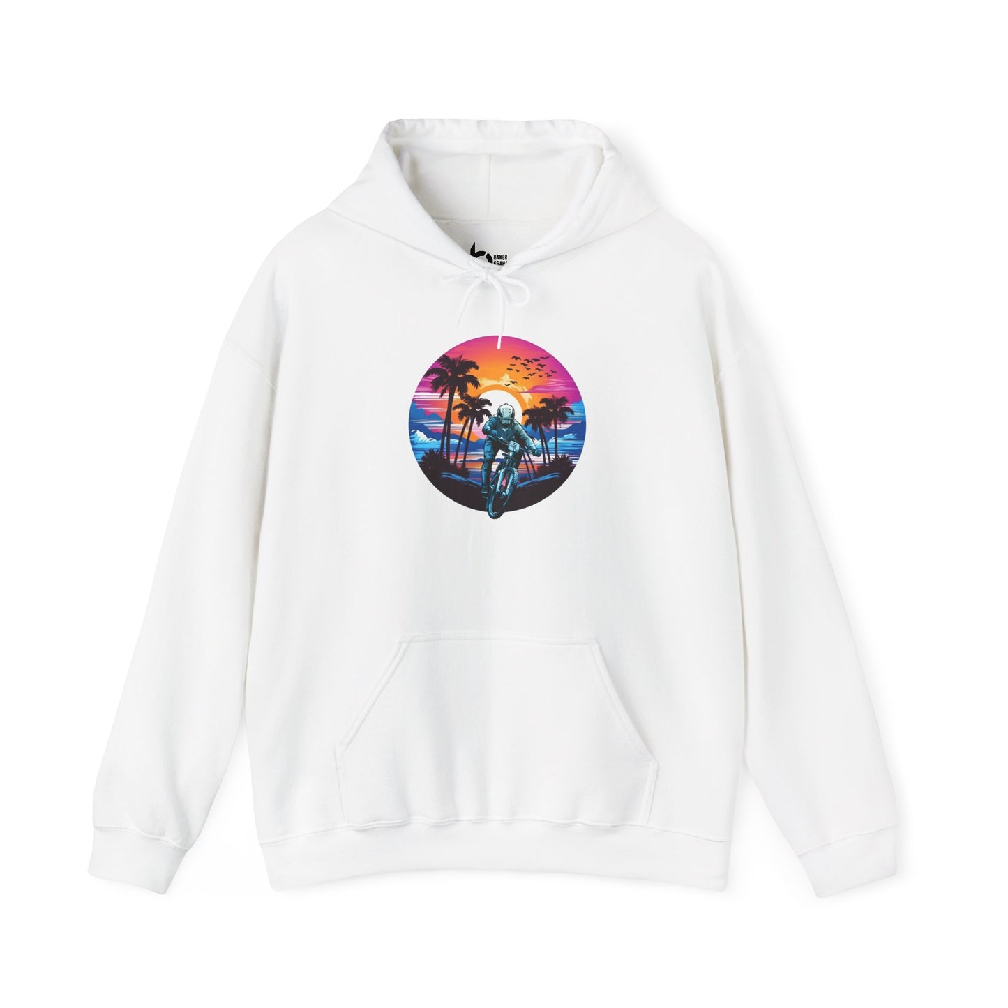 Beach Sunset BMX Ride Hoodie