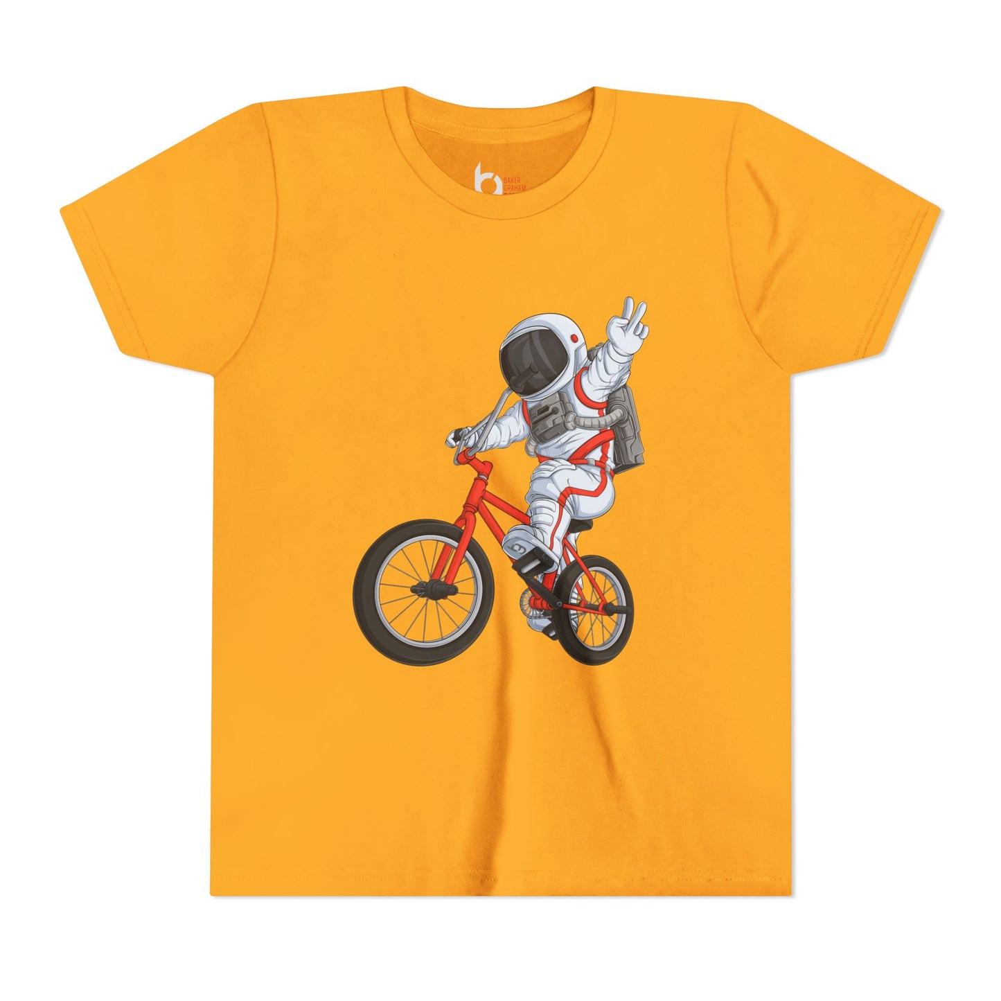 Outer Space BMX Kids Tee - Red Graphic