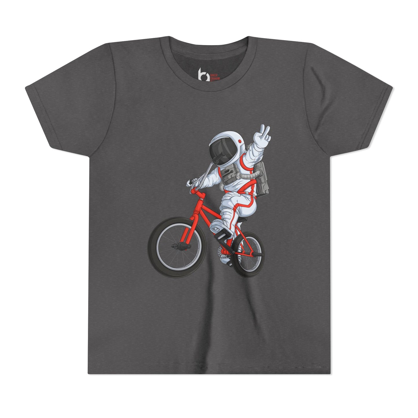 Outer Space BMX Kids Tee - Red Graphic