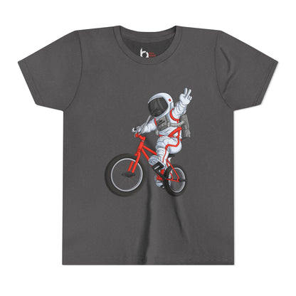Outer Space BMX Kids Tee - Red Graphic