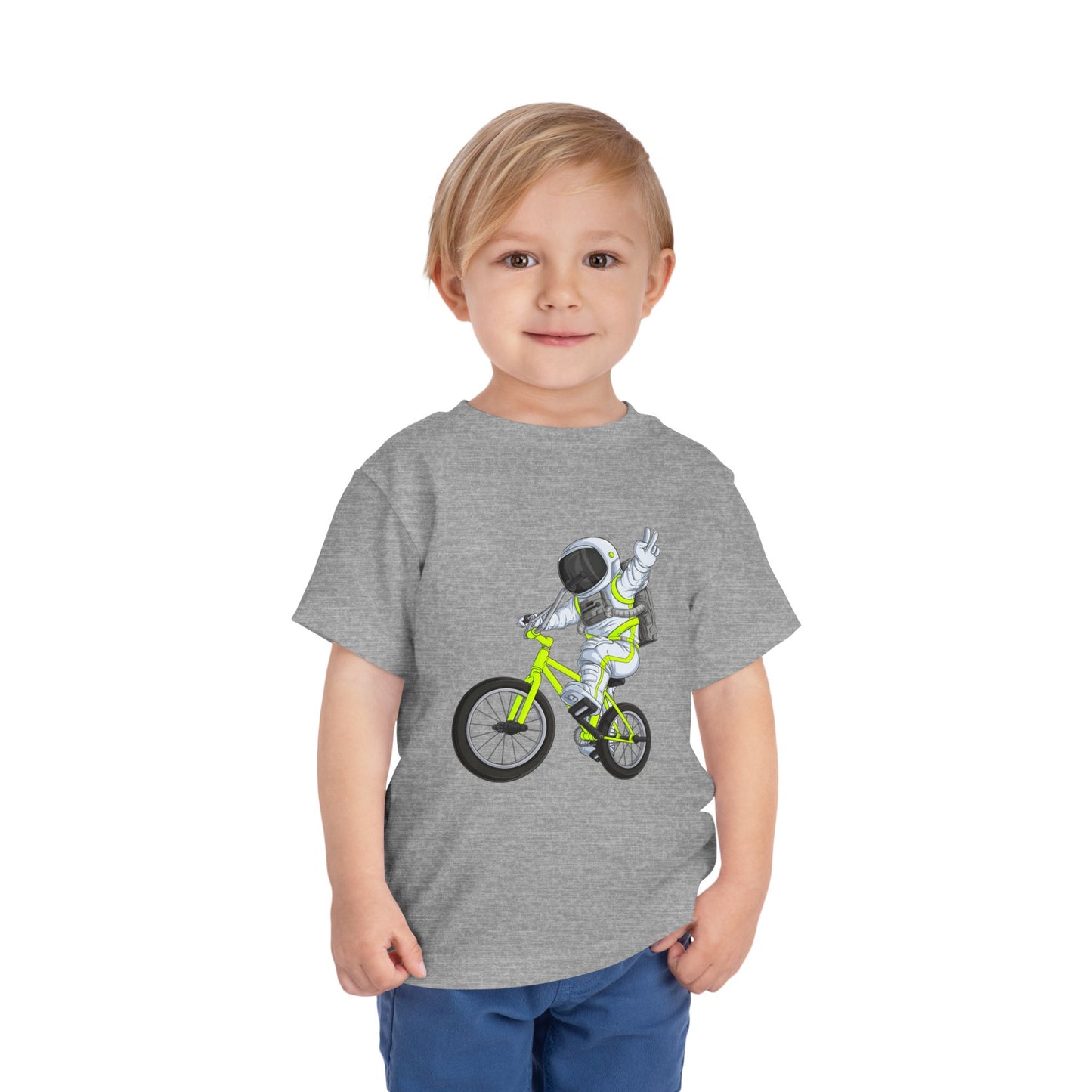 Outer Space BMX Toddler Tee - Chartreuse Graphic