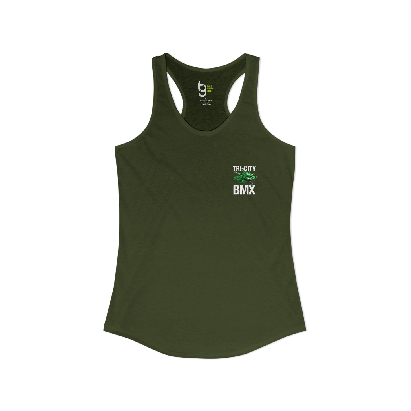 Women's Tri-City BMX Dragon Wheel Racerback Tank