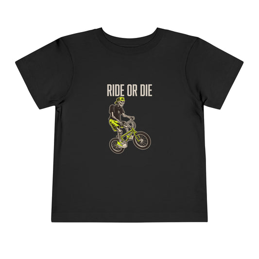 "Ride or Die" Toddler Tee - Chartreuse Graphic