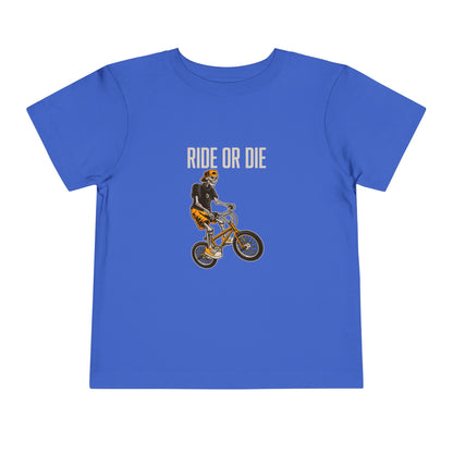 "Ride or Die" Toddler Tee - Orange Graphic