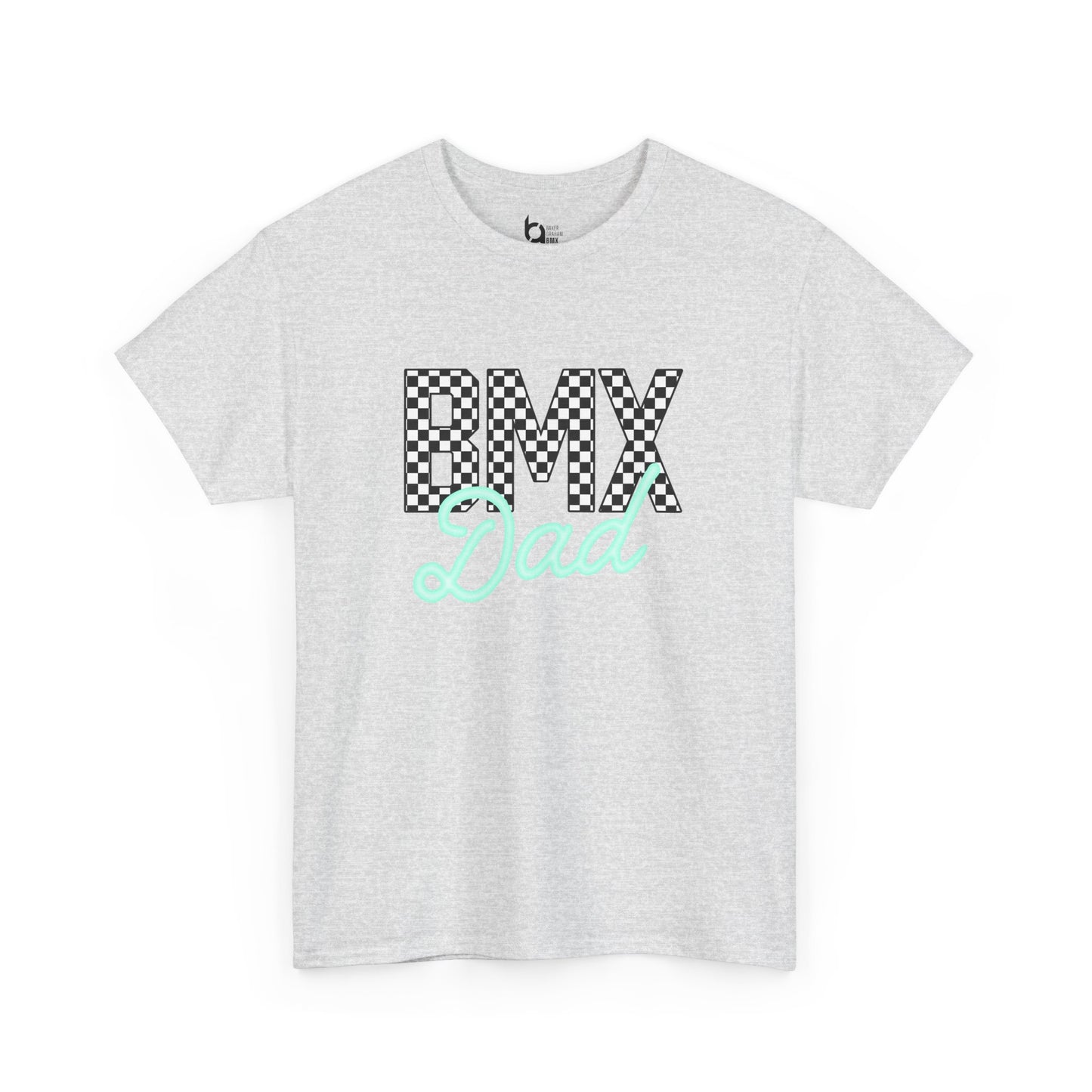 Checkered BMX Dad Light Colored Tee - Tiffany Lettering