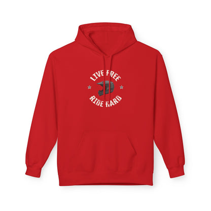 "Live Free, Ride Hard" Patriotic BMX Hoodie