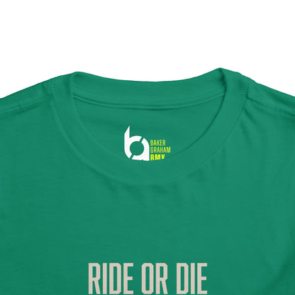 "Ride or Die" Toddler Tee - Chartreuse Graphic