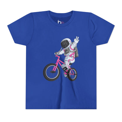 Outer Space BMX Kids Tee - Pink Graphic