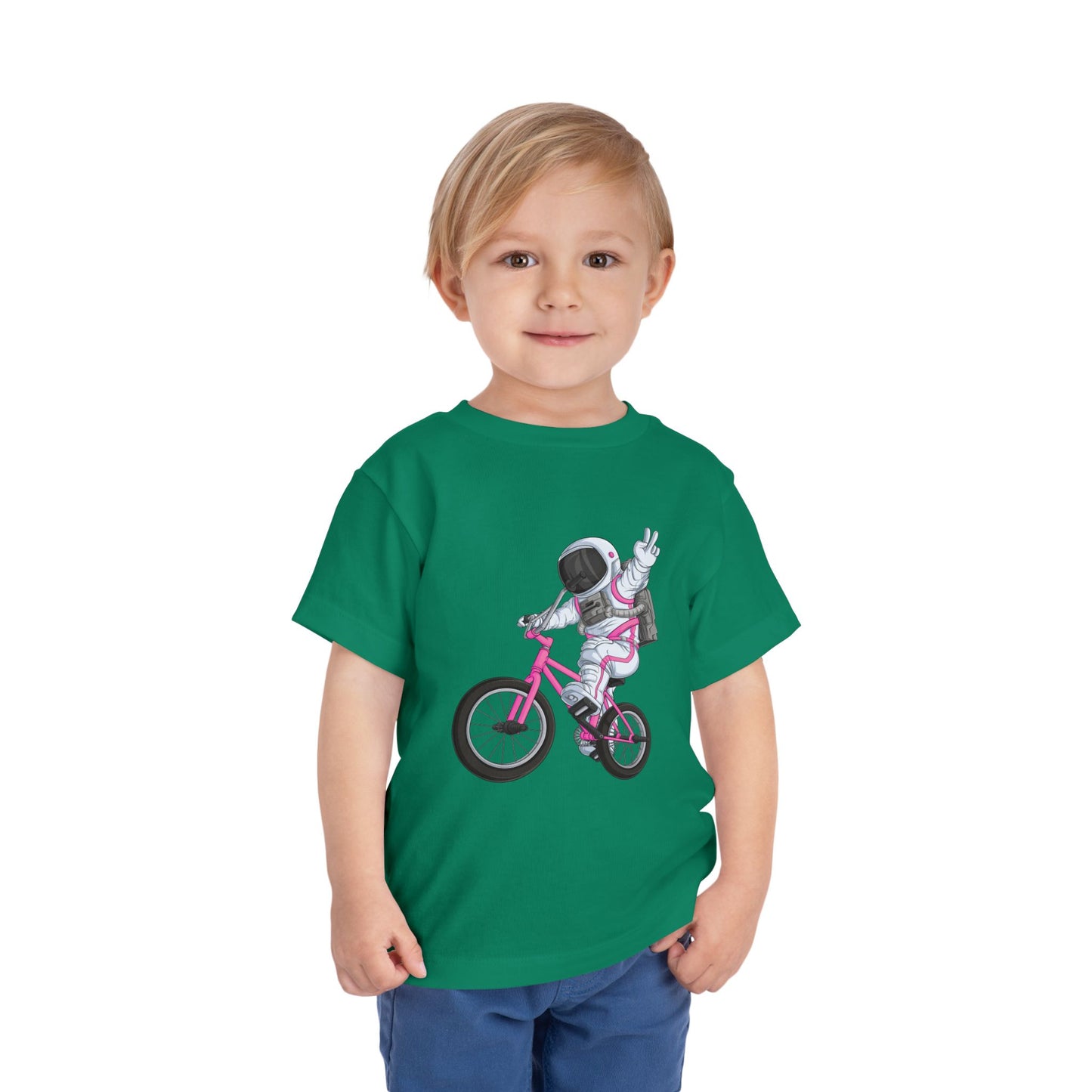 Outer Space BMX Toddler Tee - Pink Graphic