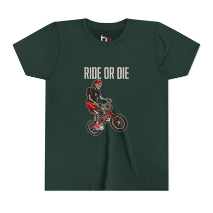 "Ride or Die" Kids Tee - Red Graphic