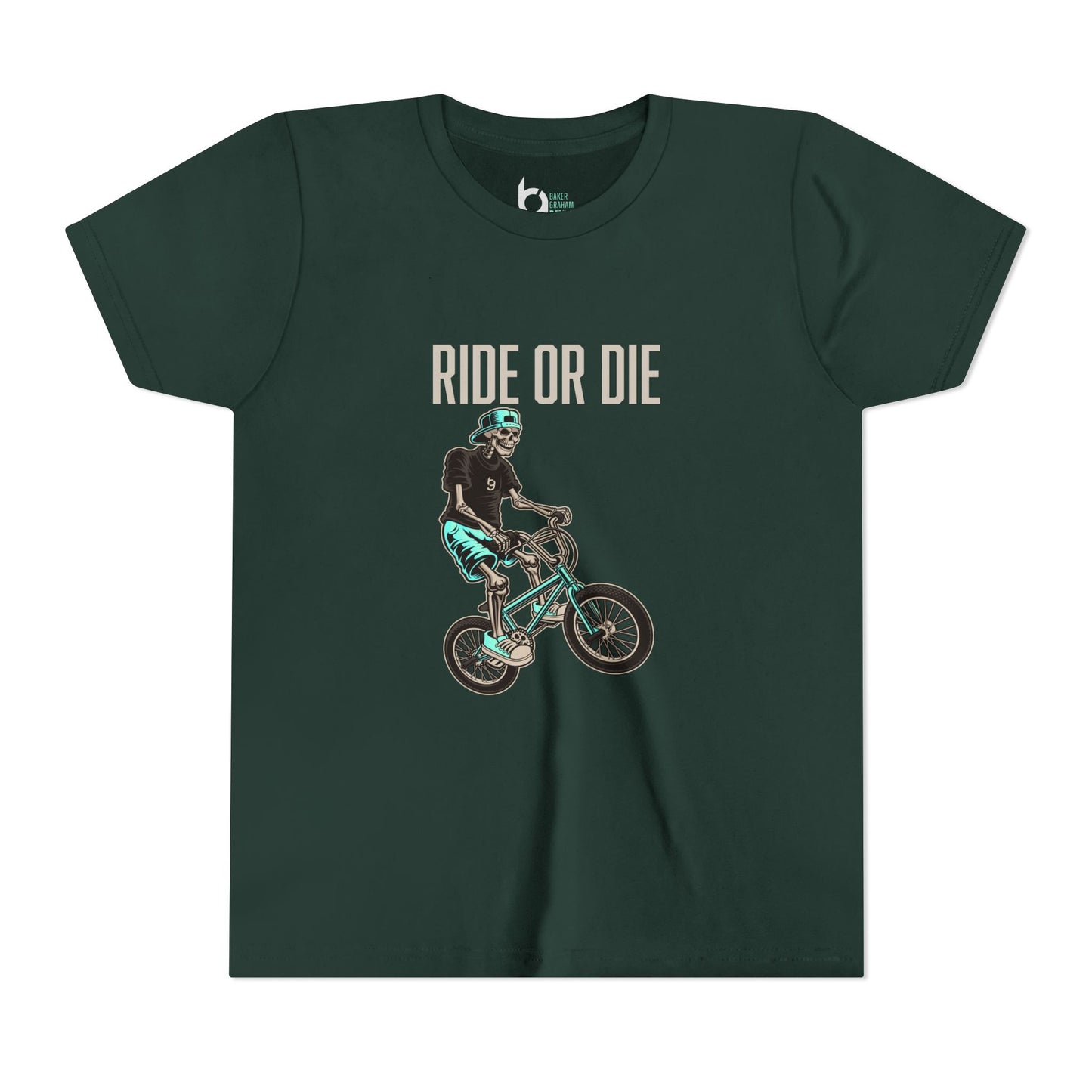 "Ride or Die" Kids Tee - Tiffany Graphic