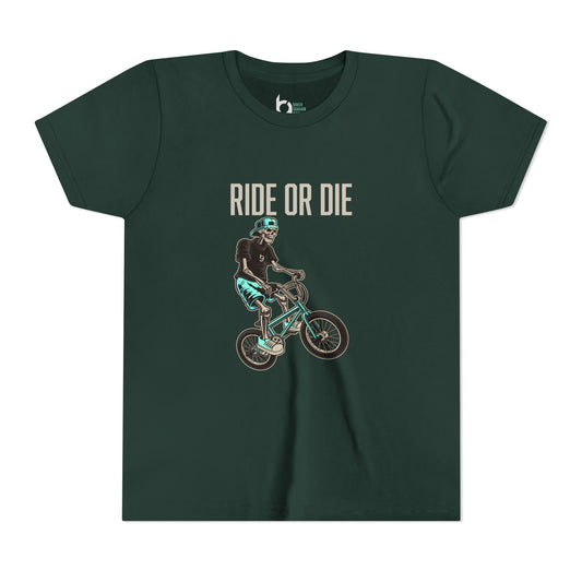 "Ride or Die" Kids Tee - Tiffany Graphic