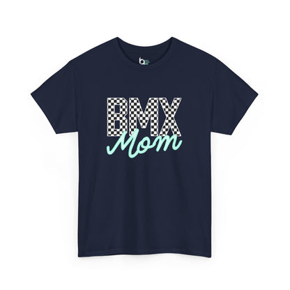 Checkered BMX Mom Dark Colored Tee - Tiffany Lettering
