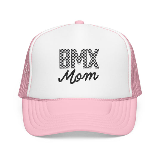 Checkered BMX Mom Foam Trucker Hat