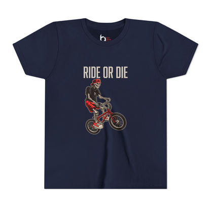 "Ride or Die" Kids Tee - Red Graphic