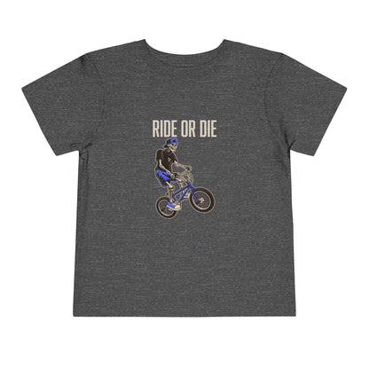 "Ride or Die" Toddler Tee - Blue Graphic