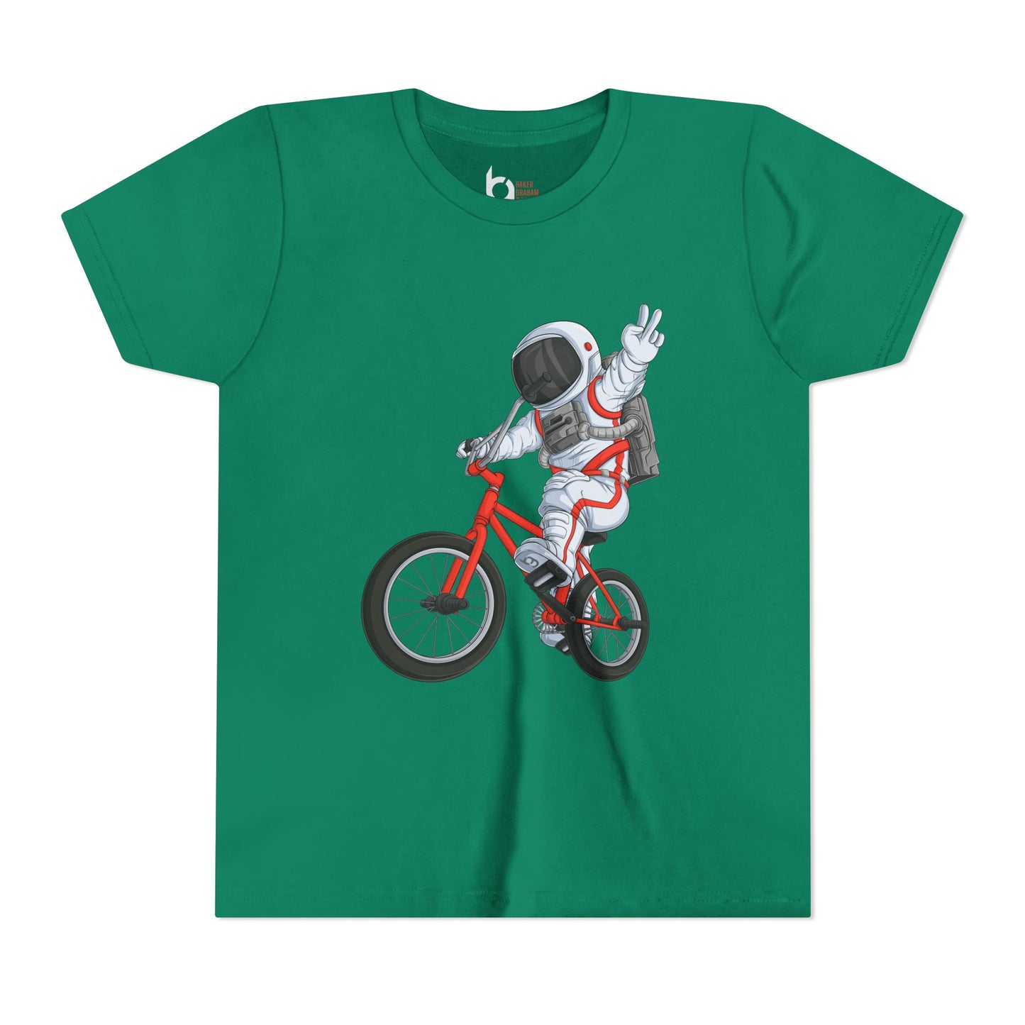 Outer Space BMX Kids Tee - Red Graphic