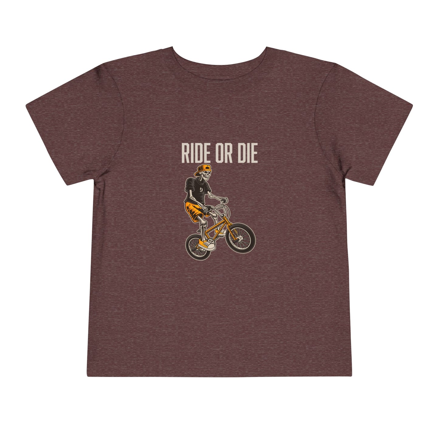 "Ride or Die" Toddler Tee - Orange Graphic