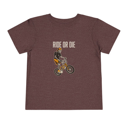 "Ride or Die" Toddler Tee - Orange Graphic