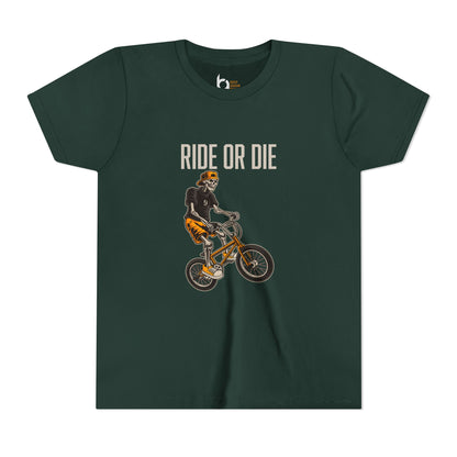 "Ride or Die" Kids Tee - Orange Graphic
