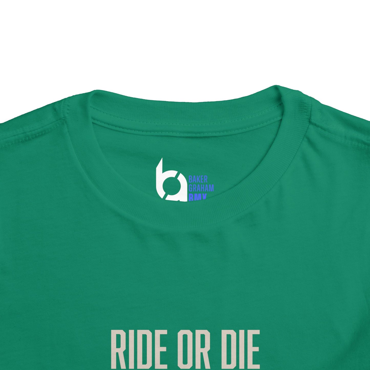 "Ride or Die" Toddler Tee - Blue Graphic