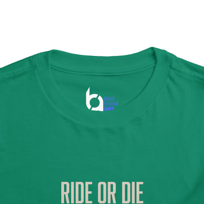 "Ride or Die" Toddler Tee - Blue Graphic