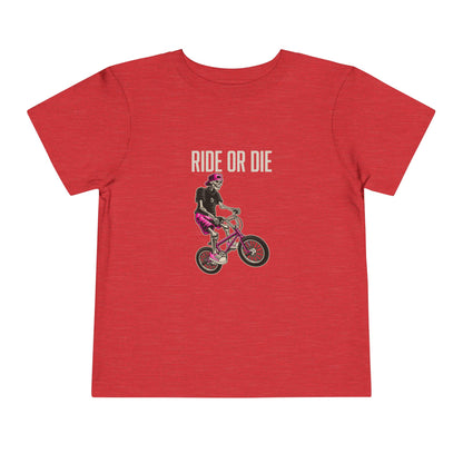 "Ride or Die" Toddler Tee - Pink Graphic