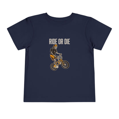 "Ride or Die" Toddler Tee - Orange Graphic