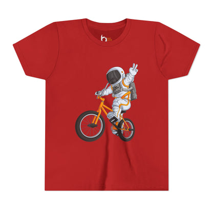 Outer Space BMX Kids Tee - Orange Graphic