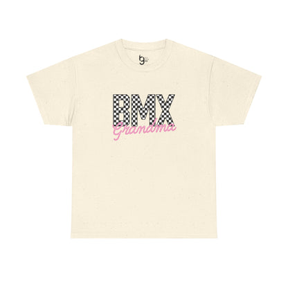 Checkered BMX Grandma Light Colored Tee - Pink Lettering