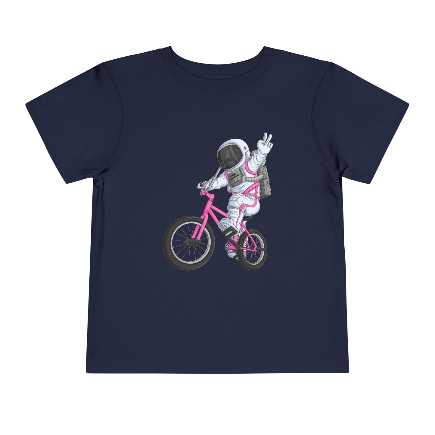 Outer Space BMX Toddler Tee - Pink Graphic